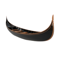 Gondola boat side view isolate on transparency background png