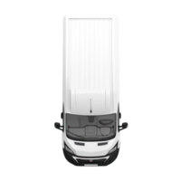 3D Logistic Van top view isolate on transparency background png