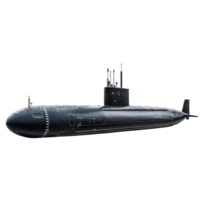Submarine side view isolate on transparency background png
