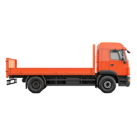 Flatbed Truck side view full length isolate on transparency background png