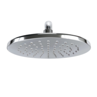 Modern Chrome shower head side view isolate on transparency background png