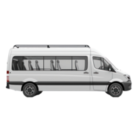 3d Minibus side view isolate on transparency background png