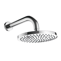 Modern Chrome shower head side view isolate on transparency background png
