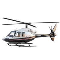 3D Helicopter side view isolate on transparency background png