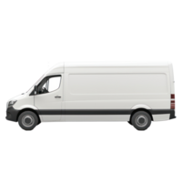 3D Logistic Van side view isolate on transparency background png