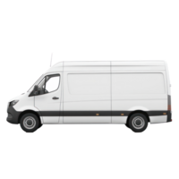 3D Logistic Van side view isolate on transparency background png