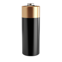 3D battery type AA front view isolate on transparency background png