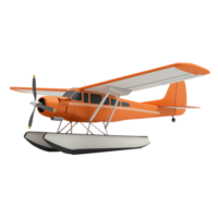 3D Seaplane side view isolate on transparency background png