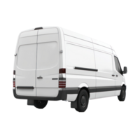 3D Logistic Van rear view isolate on transparency background png