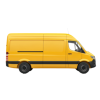3D Logistic Van side view isolate on transparency background png