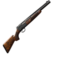 3D Shotgun side view isolate on transparency background png