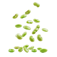 Falling Lima Beans isolate on transparency background png