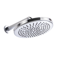 Modern Chrome shower head side view isolate on transparency background png