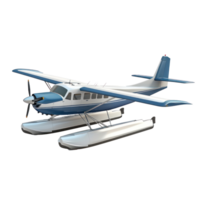 3D Seaplane side view isolate on transparency background png