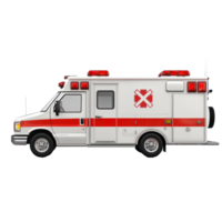 3d emergencia ambulancia lado ver aislar en transparencia antecedentes png