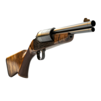 3D Shotgun side view isolate on transparency background png