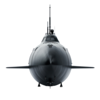 Submarine front view isolate on transparency background png