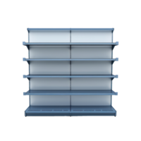 Empty Supermarket shelve isolate on transparency background png
