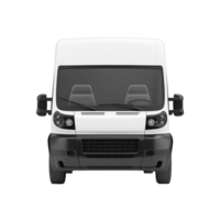3d Minibus front view isolate on transparency background png
