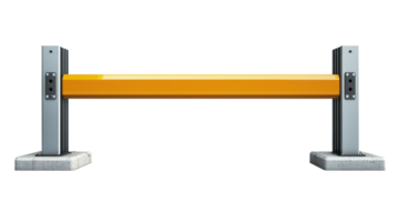 Closed automatic barrier isolate on transparency background png