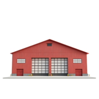 3D Warehouse front view isolate on transparency background png