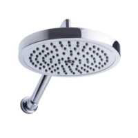 Modern Chrome shower head front view isolate on transparency background png
