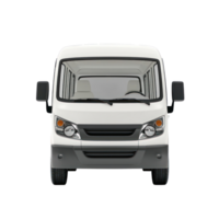 3d Minibus front view isolate on transparency background png