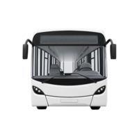 3d Transit Bus front view isolate on transparency background png