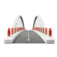 3D Bridge front view isolate on transparency background png