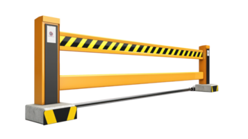 Closed automatic barrier isolate on transparency background png
