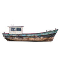 Barge side view isolate on transparency background png