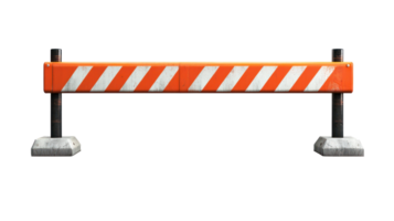 Closed automatic barrier isolate on transparency background png