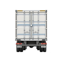 3D Container Truck rear view isolate on transparency background png