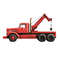 3d Tow Truck side view isolate on transparency background png