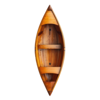 Canoe boat top view isolate on transparency background png