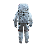 An astronaut in a white spacesuit standing on a black background png