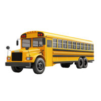 3d School Bus side view isolate on transparency background png