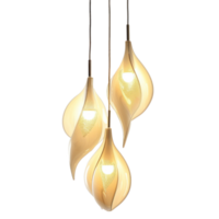 Multi-Light Pendant front view full length isolate on transparency background png