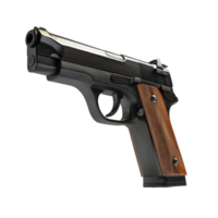 3d pistola lado ver aislar en transparencia antecedentes png
