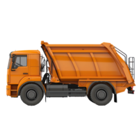 3d Garbage Truck side view isolate on transparency background png