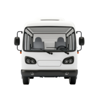 3d Minibus front view isolate on transparency background png
