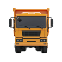 3d Garbage Truck front view isolate on transparency background png