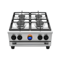 Gas cooker front view isolate on transparency background png