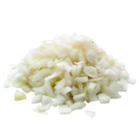Pile of Chopped onion isolate on transparency background png