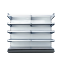 Empty Supermarket shelve side view isolate on transparency background png