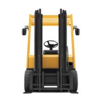 3D Counterbalance Forklifts front view isolate on transparency background png