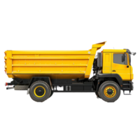 Dump Truck side view full length isolate on transparency background png