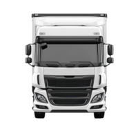 3D Cargo truck front view isolate on transparency background png
