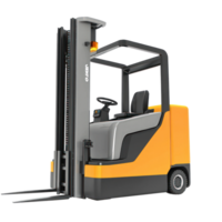 3D Reach Trucks logistic side view isolate on transparency background png