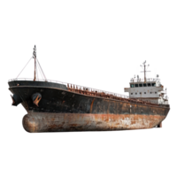 Barge side view isolate on transparency background png